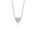 Diamond Heart Design Pendant in 14k White Gold