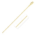 14k Yellow Gold Diamond Cut Bead Chain 1.0mm
