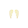 14k Yellow Gold Polished Wing Post Earrings