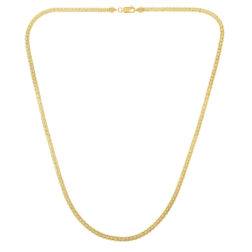 Ice Barrel Chain in 14k Yellow Gold (3.10 mm)