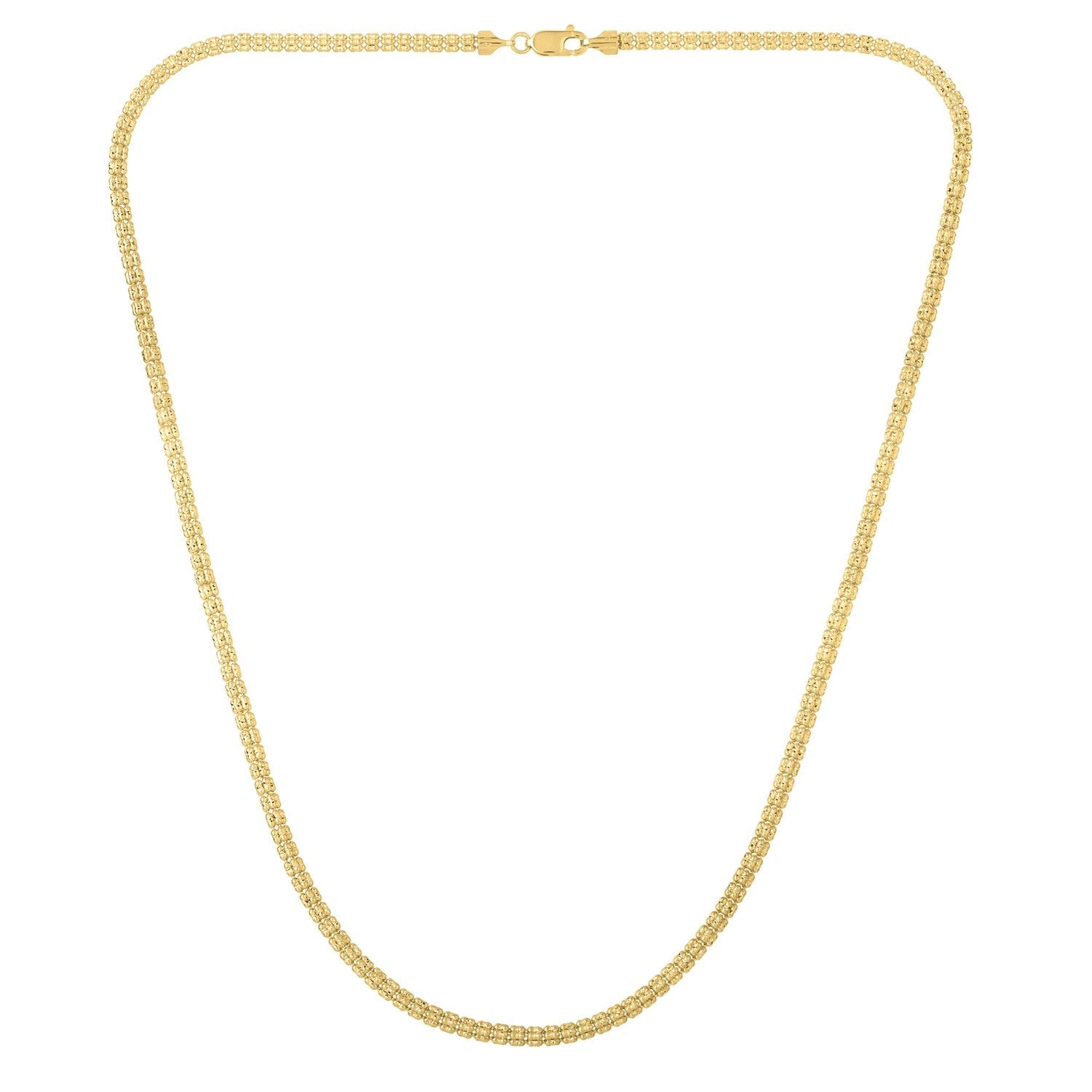 Ice Barrel Chain in 14k Yellow Gold (3.10 mm)