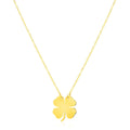 14K Yellow Gold Four Leaf Clover Necklace