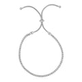 Adjustable Tennis Style Bracelet with Cubic Zirconia in Sterling Silver