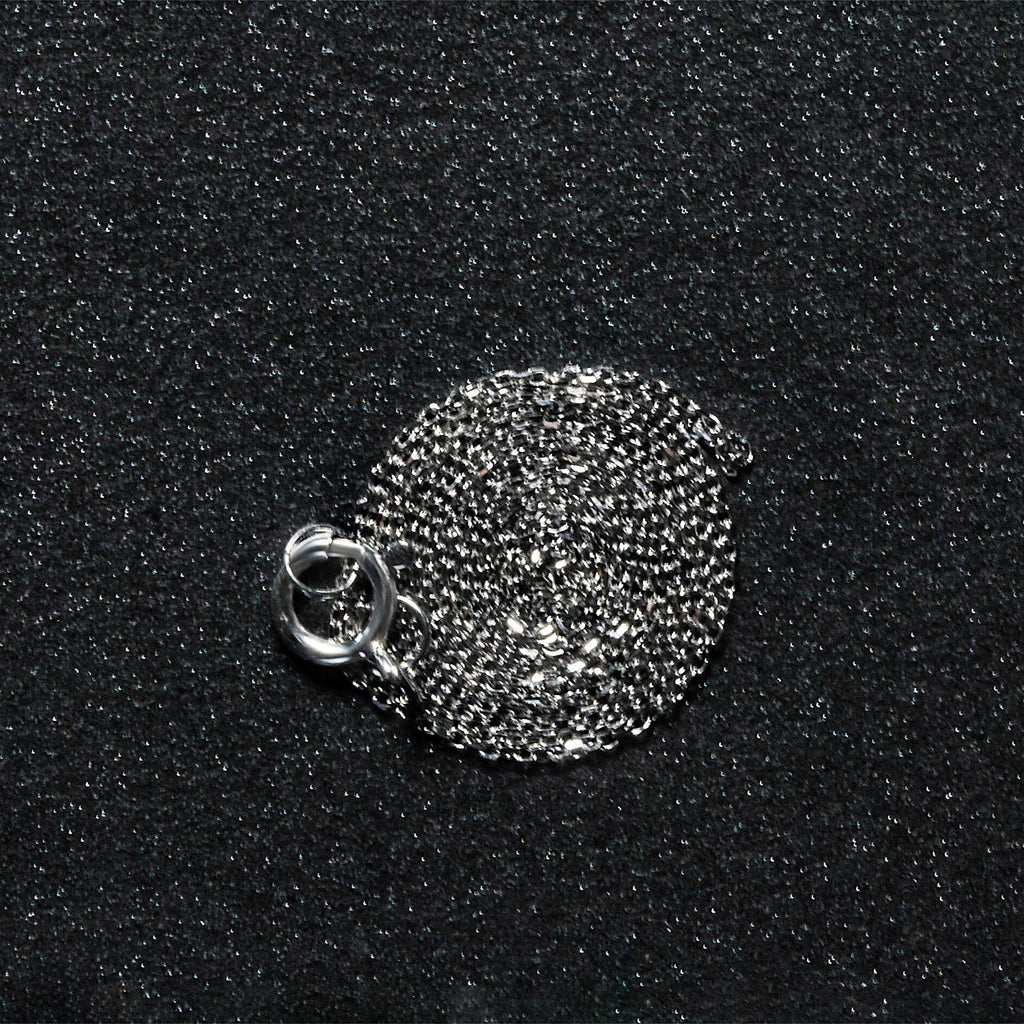 14k White Gold Diamond Cut Cable Link Chain 0.7mm