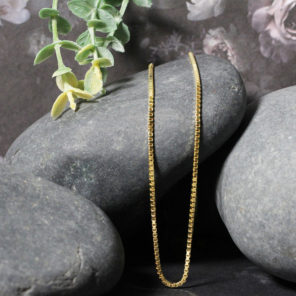 1.6mm 14K Yellow Gold Classic Box Chain