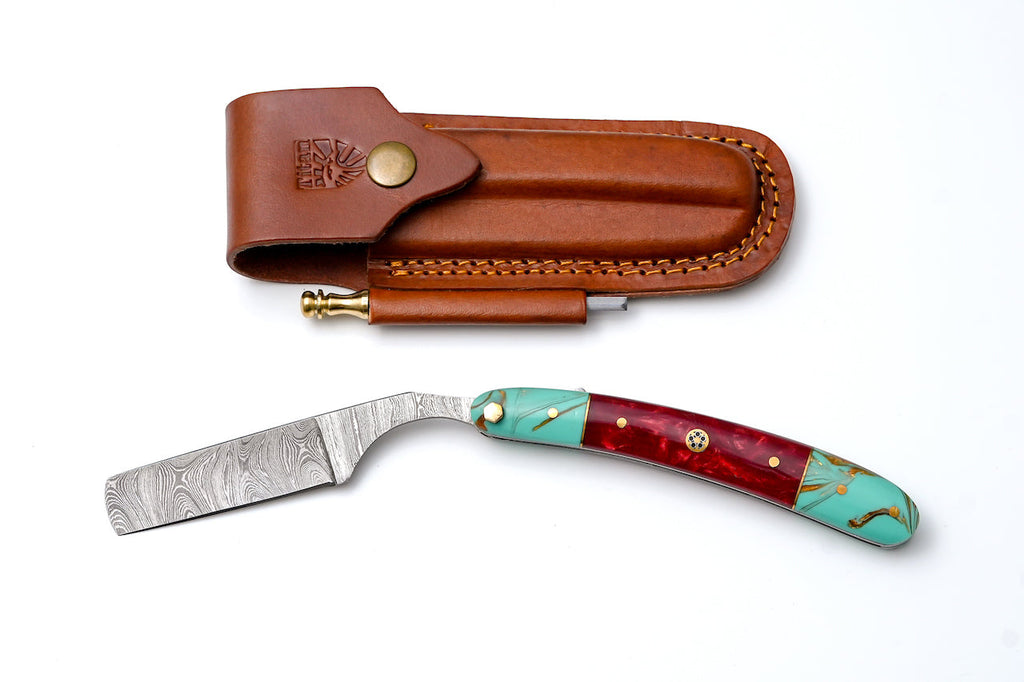 Damascus stright razor TK-501