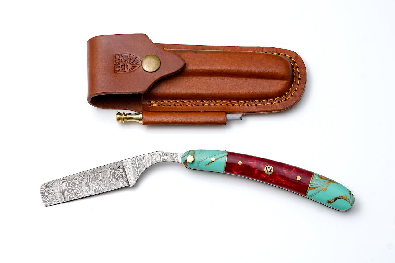 Damascus stright razor TK-501