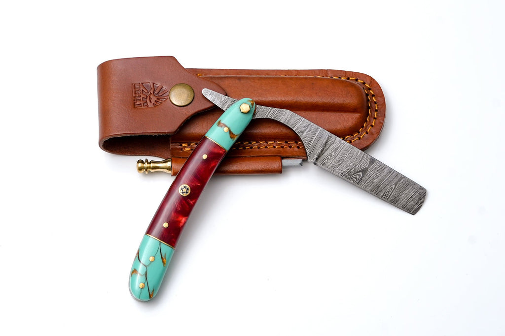 Damascus stright razor TK-501