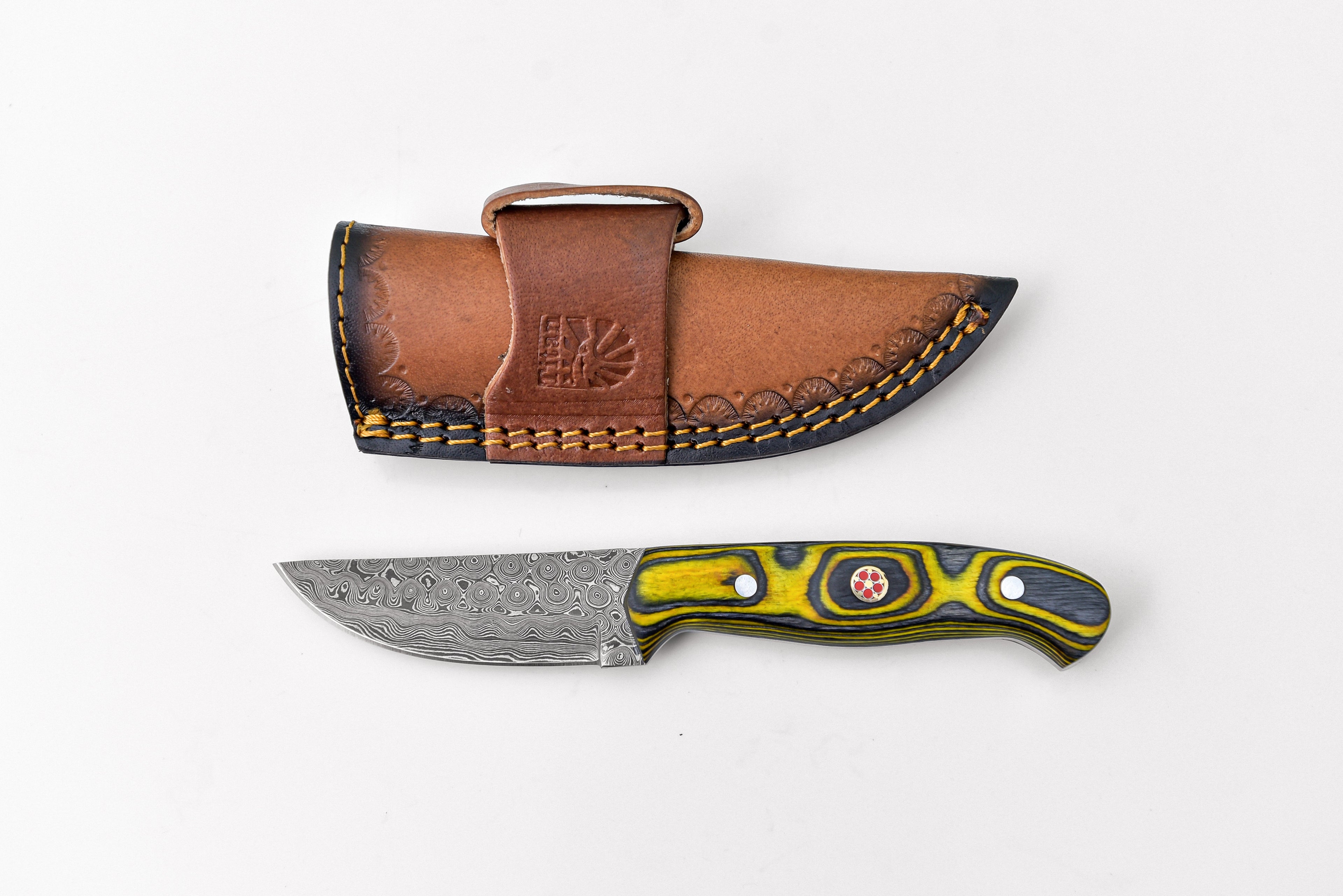 Custom Titan Pointer- Damascus knife/ Sharp point/ Hunting/ EDC