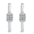 10K White Gold 3/8 Cttw Lab Grown Diamond Heart Shaped Huggie Hoop Earrings