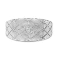 Sterling Silver Diamond Accent Geometric Band Ring