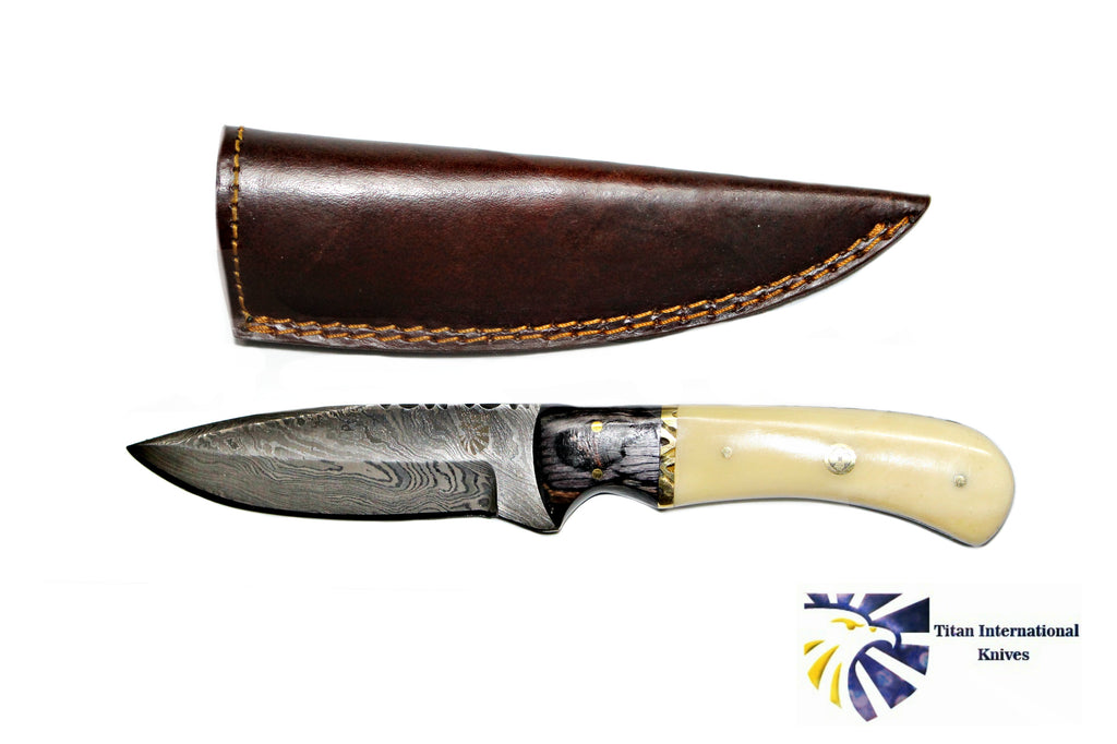 DAMASCUS STEEL HUNTING KNIFE BY TITAN TD-172