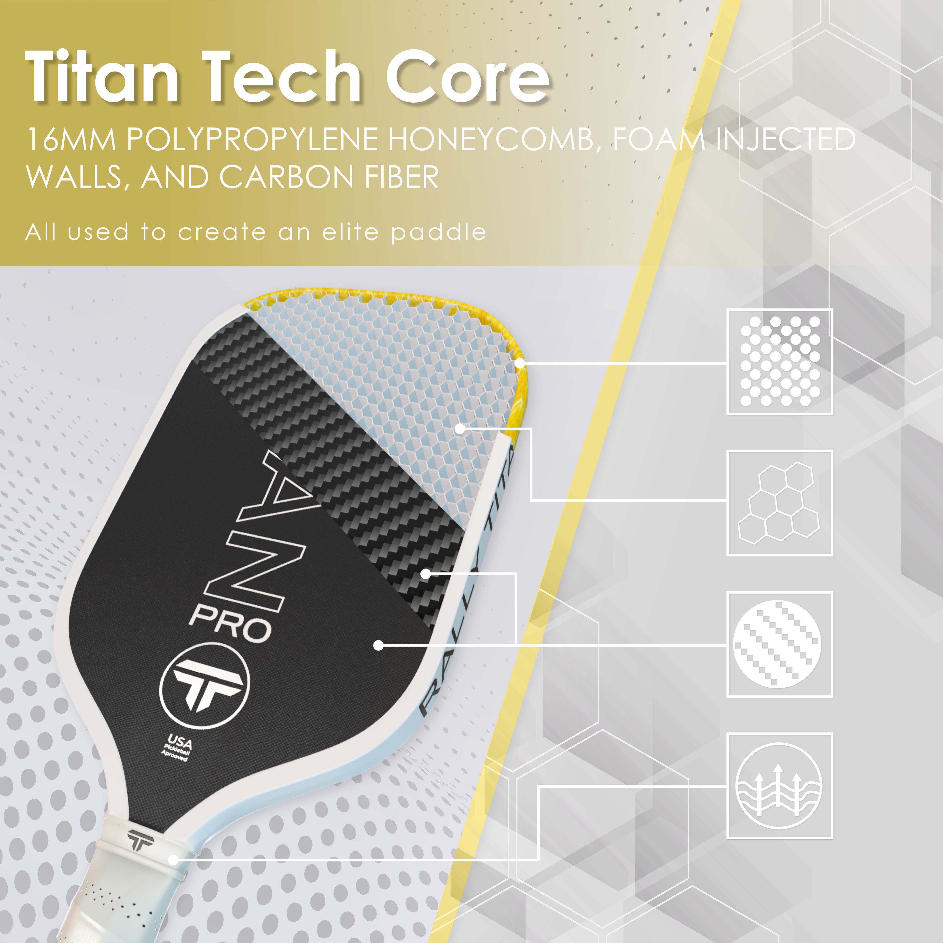Titan Pro 16MM | Thermoformed Unibody Construction | Foam Injected Walls | T700 Titan Carbon Friction Surface | Grey