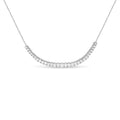 14K White Gold Lab Grown Diamond 5.0 Cttw Emerald Cut Station Necklace