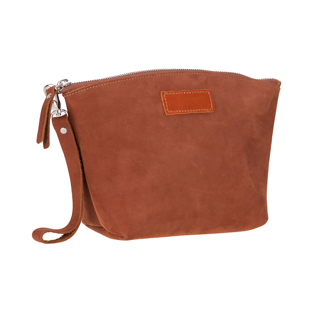 Avondale Premium Leather Dopp Kit - Travel Makeup Bag for Men & Women