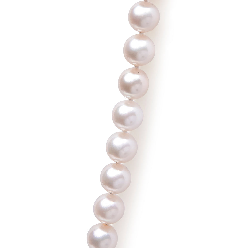 14K Yellow Gold 8.0x8.5mm Akoya Pearl Strand Necklace