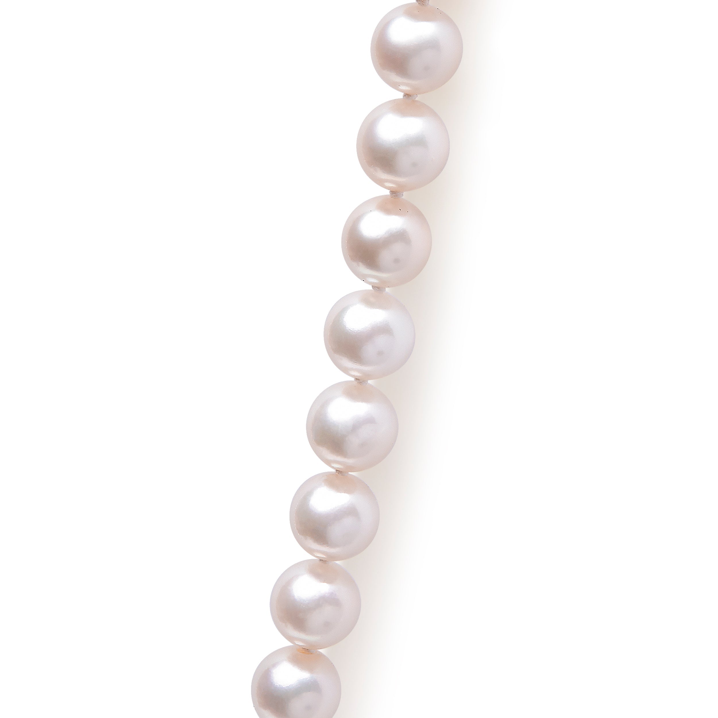 14K Yellow Gold 8.0x8.5mm Akoya Pearl Strand Necklace