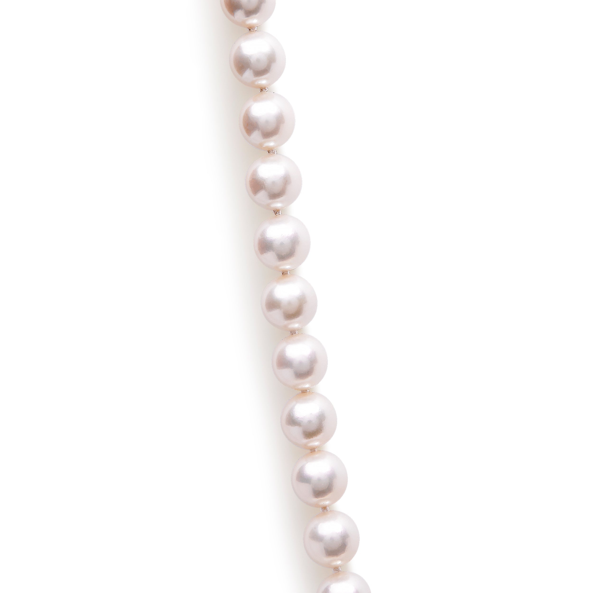 14K Yellow Gold 8.0x8.5mm Akoya Pearl Strand Necklace
