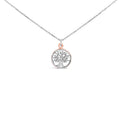 14K Rose Gold Plated Sterling Silver Diamond Accent Tree of Life Pendant Necklace