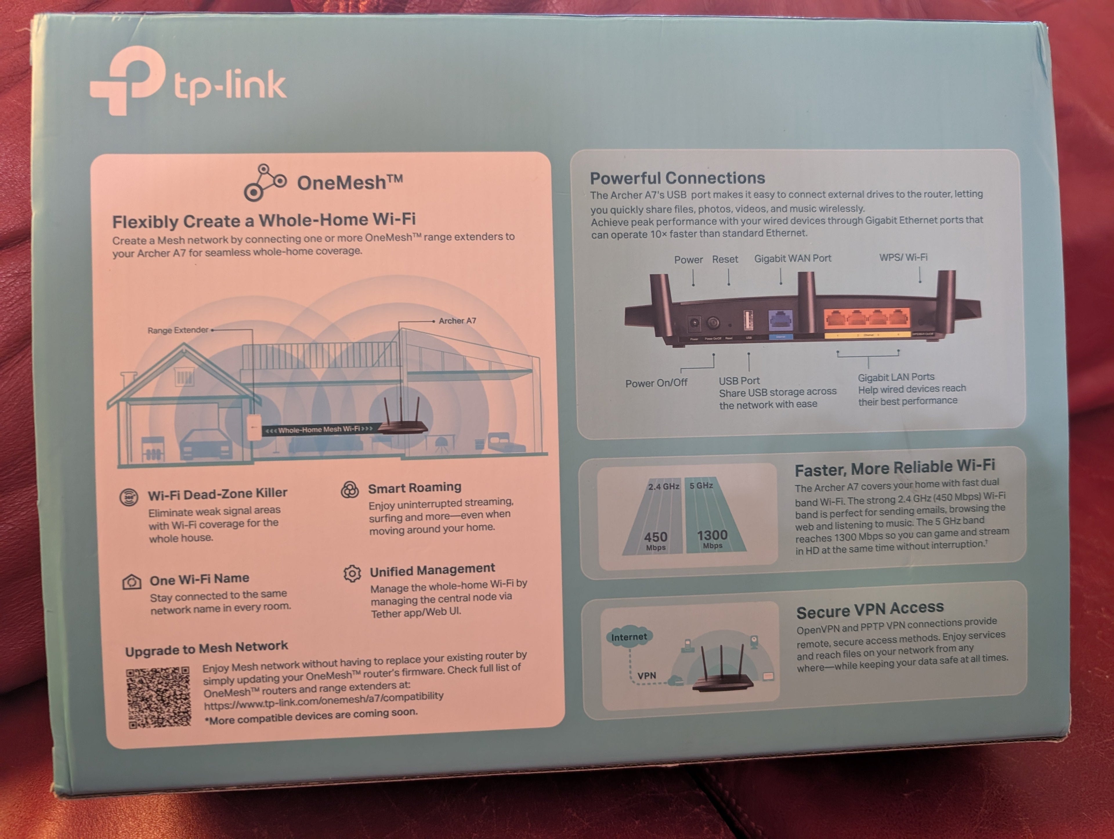 TP-Link Archer C7 1300 Mbps 4-Port Gigabit Wireless AC Router (Archer-C7
