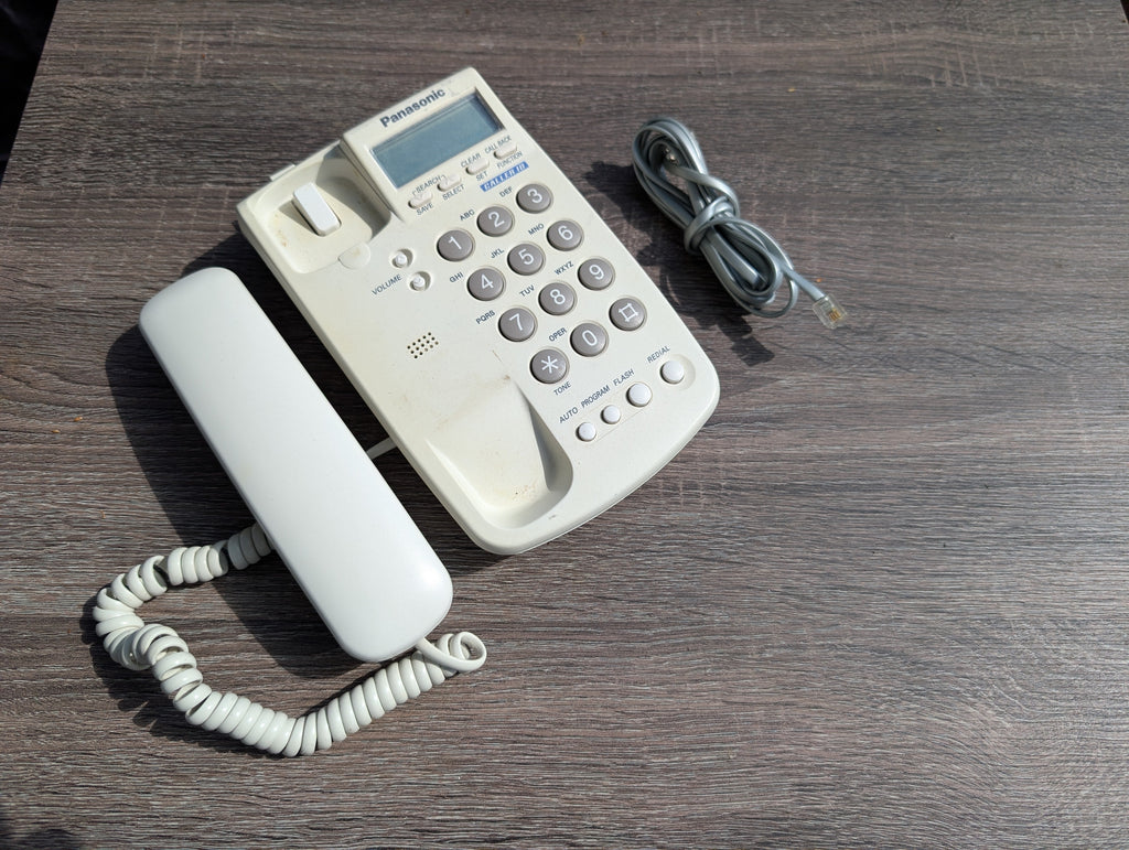 Panasonic KX-TSC7W White Corded Phone Caller ID  Speed Dial