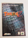 Turok 2: Seeds of Evil video game Instruction Booklet N64
