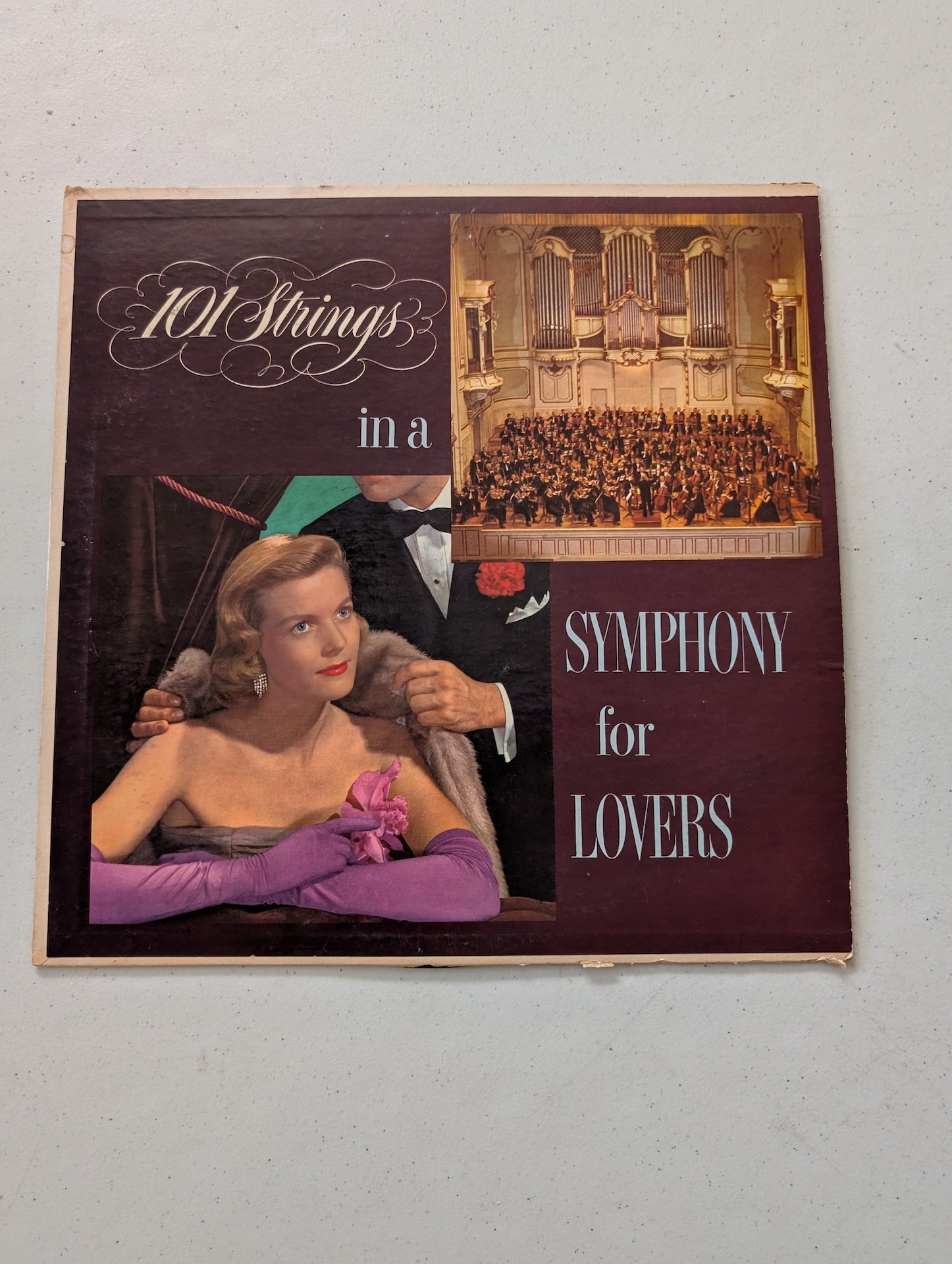 101 Strings – 101 Strings In A Symphony For Lovers, Vintage 1957 Vinyl Album LP(Vintage Vinyl Record LP Album)