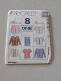 McCall's 8 Great Looks Pattern #8155-Misses Top & Jacket in Sizes 12-14(Sewing Pattern Vintage)