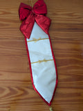 Satin Card Holder from Unknown -  Holiday Decor (Satin, Fabric Wall Hanging / Card Holder, Traditional, Glam, Red, White, Gold)