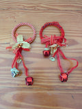 Jingle Bell Wreath Ornaments from Unknown -  Ornaments (Metal, Fabric, Ribbon Ornaments, Traditional, Rustic, Red, Gold, White)