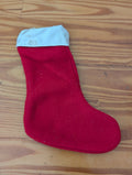 Simple Felt Stocking from Unknown -  Linens (Felt Stocking, Traditional, Red, White)