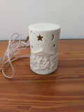 Ceramic Nativity Luminary from Unknown -  Holiday Decor (Ceramic Lighting / Decor, Religious, Minimalist, Rustic, Cream, White)