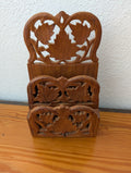Carved Wooden Letter Holder from Unknown -  Office / Decor (Wood Letter Holder, Traditional, Bohemian, Brown)