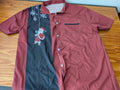 Santa Bowling Shirt from Unknown -  Apparel (Polyester/Cotton Blend Shirt, Christmas, Novelty, Maroon, Black)