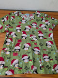 Penguin Christmas Scrub Top from Unknown -  Apparel / Workwear (Cotton/Poly Blend Scrub Top, Medical, Christmas, Novelty, Green, Red, Black, White)