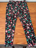 Santa Claus Christmas Fleece Pajama Pants from Unbranded -  Apparel (Fleece (Polyester) Pajama Pants, Christmas, Holiday, Black, Red, White, Green)