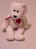 Valentino the Bear - Ty Beanie Baby (White, 1994, Plush, Toy, Stuffed Animal, MWMT, Vintage, Retired)