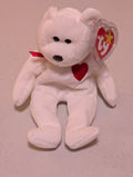 Valentina the Bear - Ty Beanie Baby (White, 1998, Plushie, Toy, Stuffed Animal, MWMT, Vintage, Retired)
