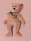 Mellow the Bear - Ty Beanie Baby (Tan, 2000, MWMT, Plush, Toy, Stuffed Animal, Vintage, Retired)