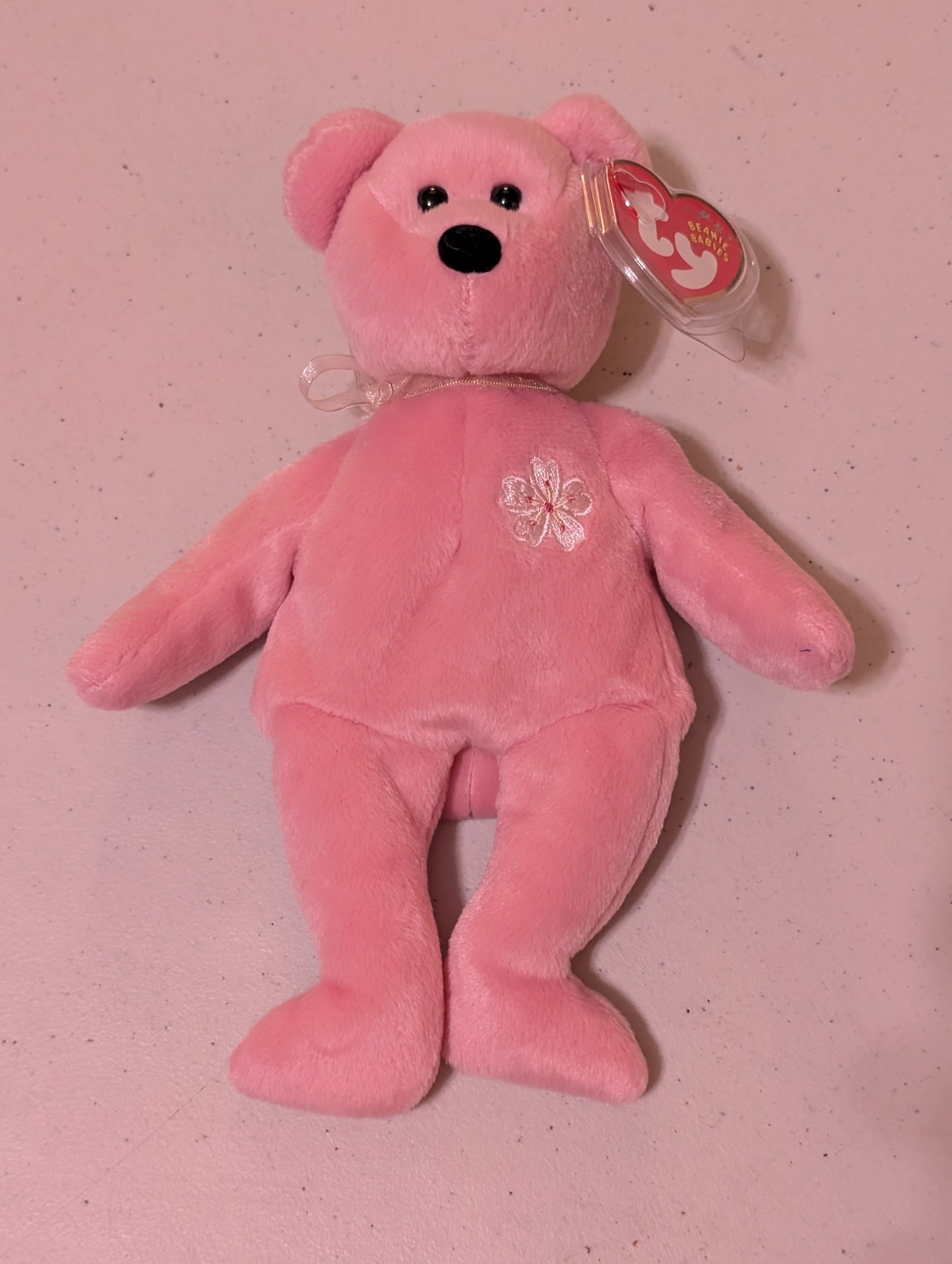 Sakura II the Bear - Ty Beanie Baby (Pink, 2000, MWMT, Plush, Toy, Stuffed Animal, Vintage, Retired)