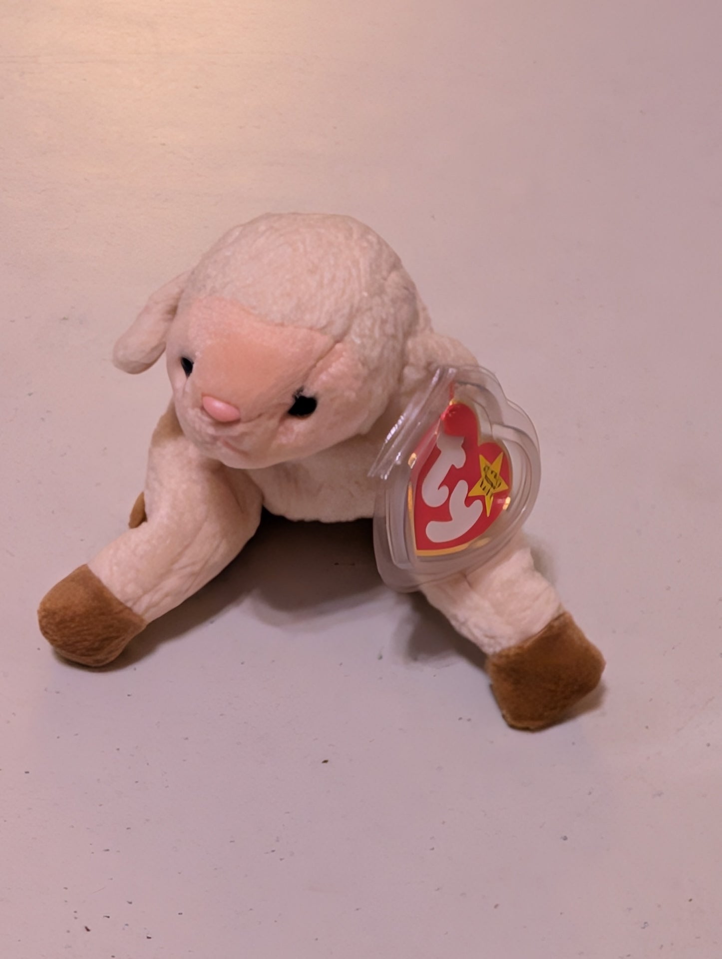 Fleece the Lamb - Ty Beanie Baby (Cream, 1999, Vintage, MWMT, Plush Toy, Stuffed Animal, Retired)
