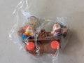 Snow White & the Seven Dwarfs Happy and Grumpy pushing cart  1992 McDonald's Happy Meal Toy (vintage, collectable, nostalgia, toy)