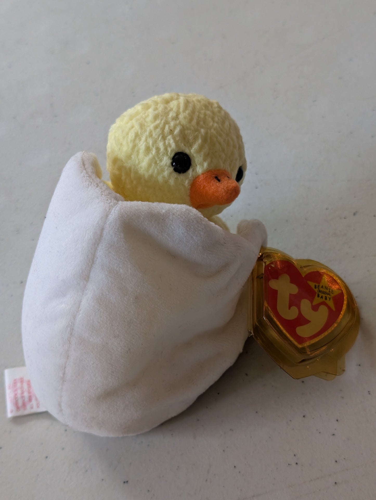 Eggbert the Chick - Ty Beanie Babies (Yellow, White, 1998, Plush Toy)