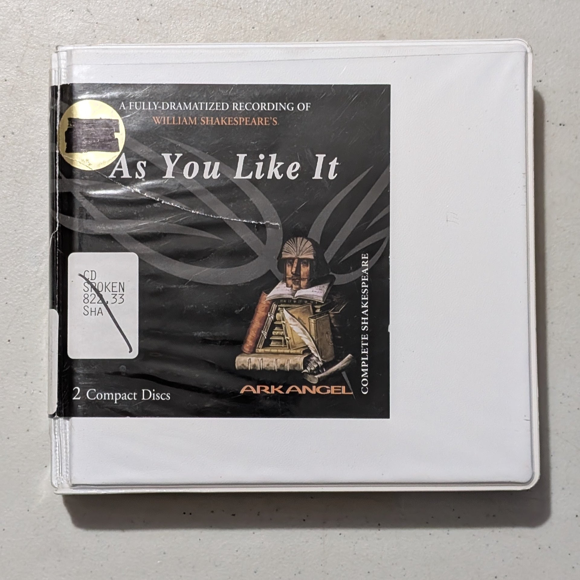 William Shakespeare's As You Like It by William Shakespeare (Play, Comedy, Audiobook on CD, c. 1599, Former Library Book)