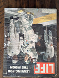 LIFE Magazine "LEAVING FOR THE MOON" by LIFE (Time Inc.) (Magazine, History, Space, 1969, LIFE magazine, Apollo 11 launch, leaving for moon, July 25 1969, astronaut walkout)