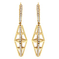 14K Yellow Gold 5/8 Cttw Diamond Geometrical Pillar Drop and Dangle Earrings (G-H Color, SI1-SI2 Clarity)