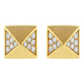 14K Yellow Gold 1/4 Cttw Diamond Pyramid Stud Earring (G-H Color, SI1-SI2 Clarity)