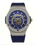 Stainless Steel Skeleton Watch - The 199 Blue by Dapper Watches