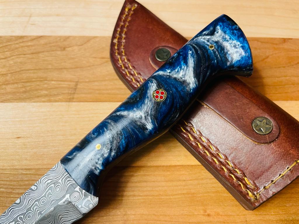 Damascus Utility Tanto blade by Titan - TK-081
