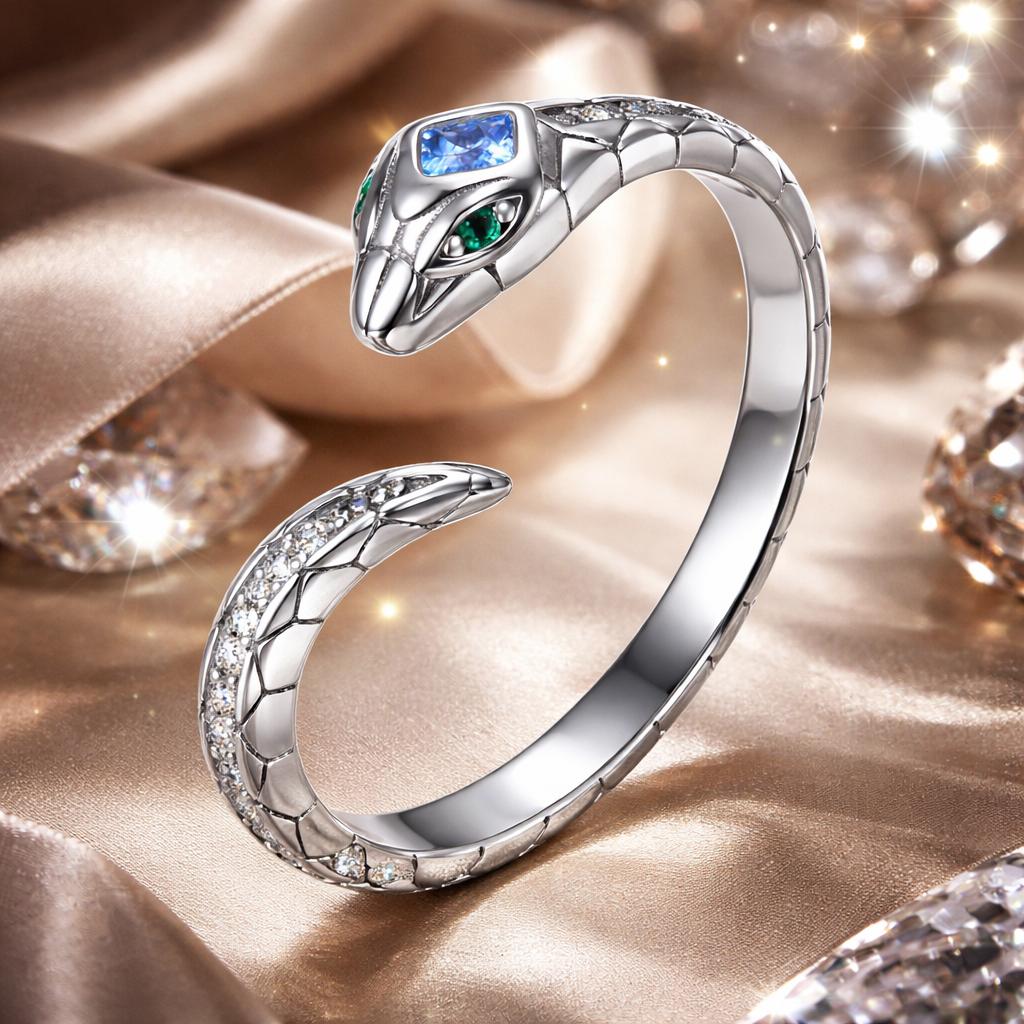 925 Sterling Silver Oxidized Ring with Pavé Setting CZ for Women